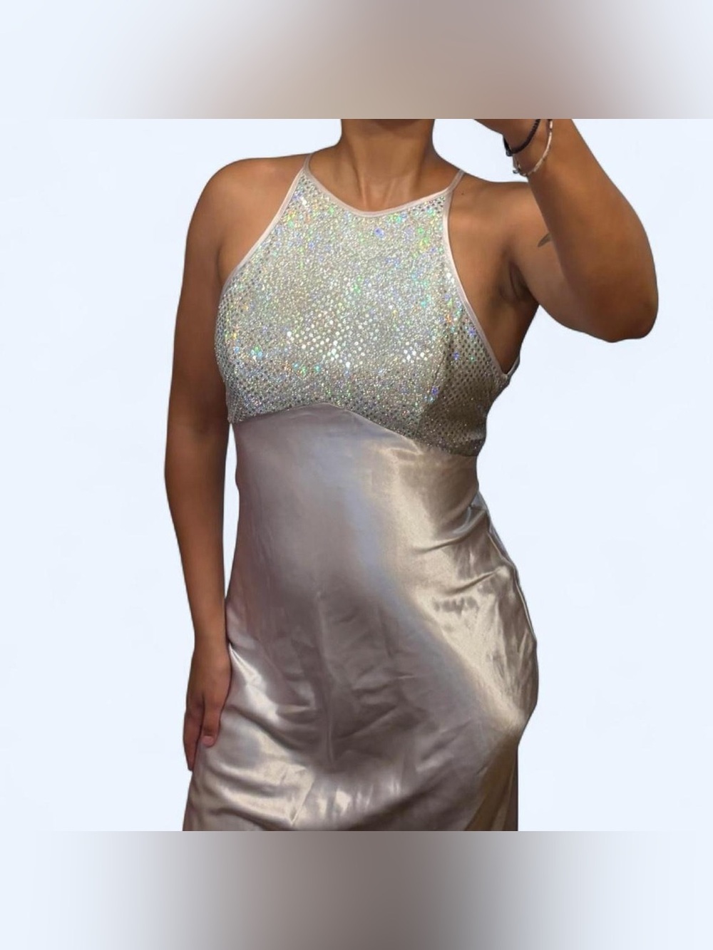 Y2K Sequin Satin Prom Dress by Betsy & Adam!